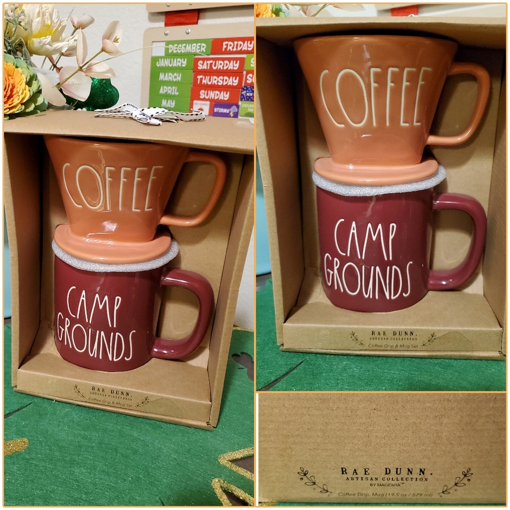 Rae Dunn Camp Mug Drip Set